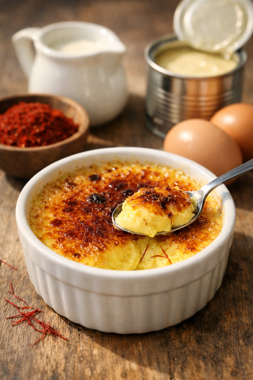 Saffrans creme brûlée på 4 ingredienser