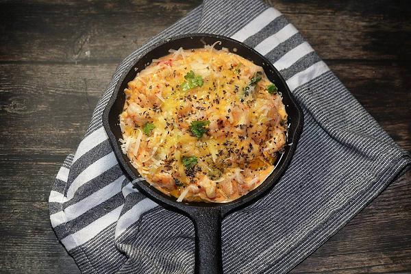 Krämiga parmesan räkor