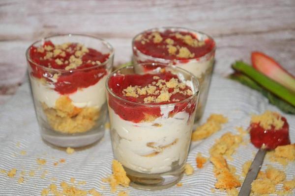LCHF Rabarber cheesecake i glas