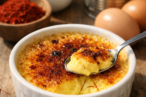 Saffrans creme brûlée på 4 ingredienser