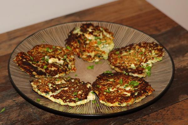 LCHF Halloumi och zucchinibiffar